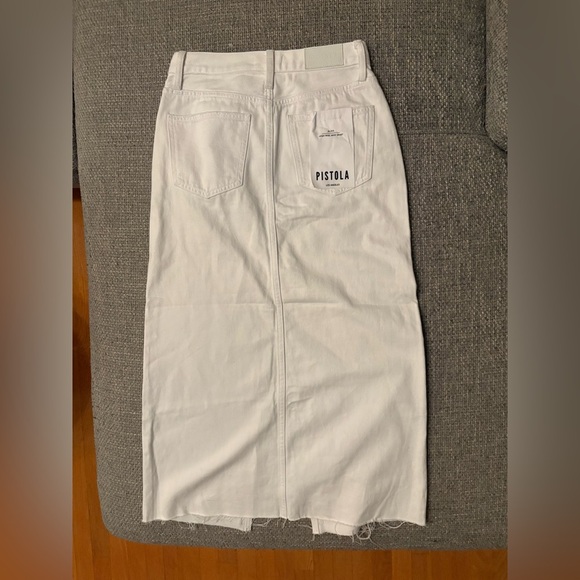 Pistola Alice White High Rise Midi denim Skirt – Size 26 - Picture 13 of 13